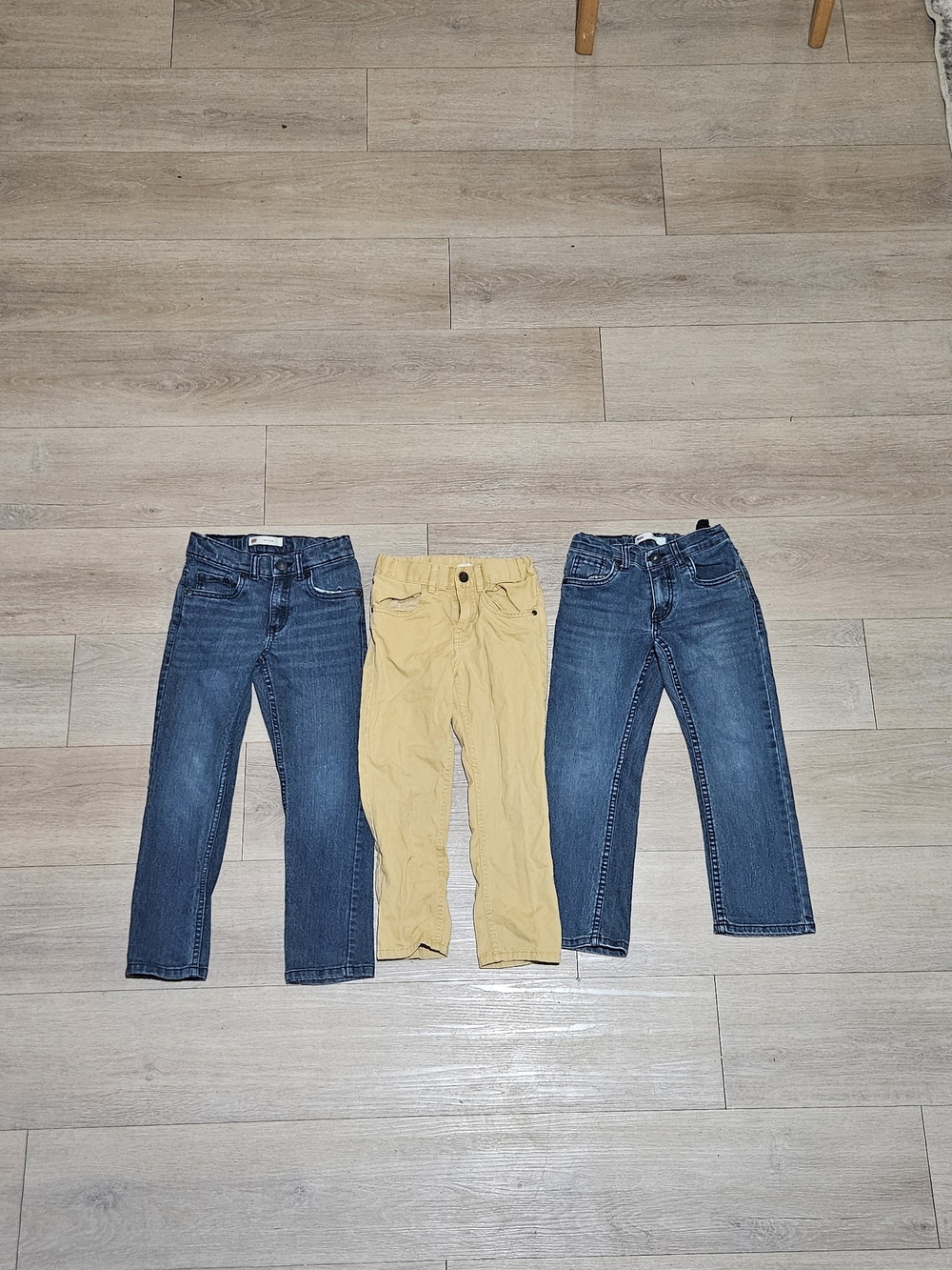 Trio Pants (2 Levi's 511 Slim) Blue Color And H&M Mustard Pant (5-6Y)
